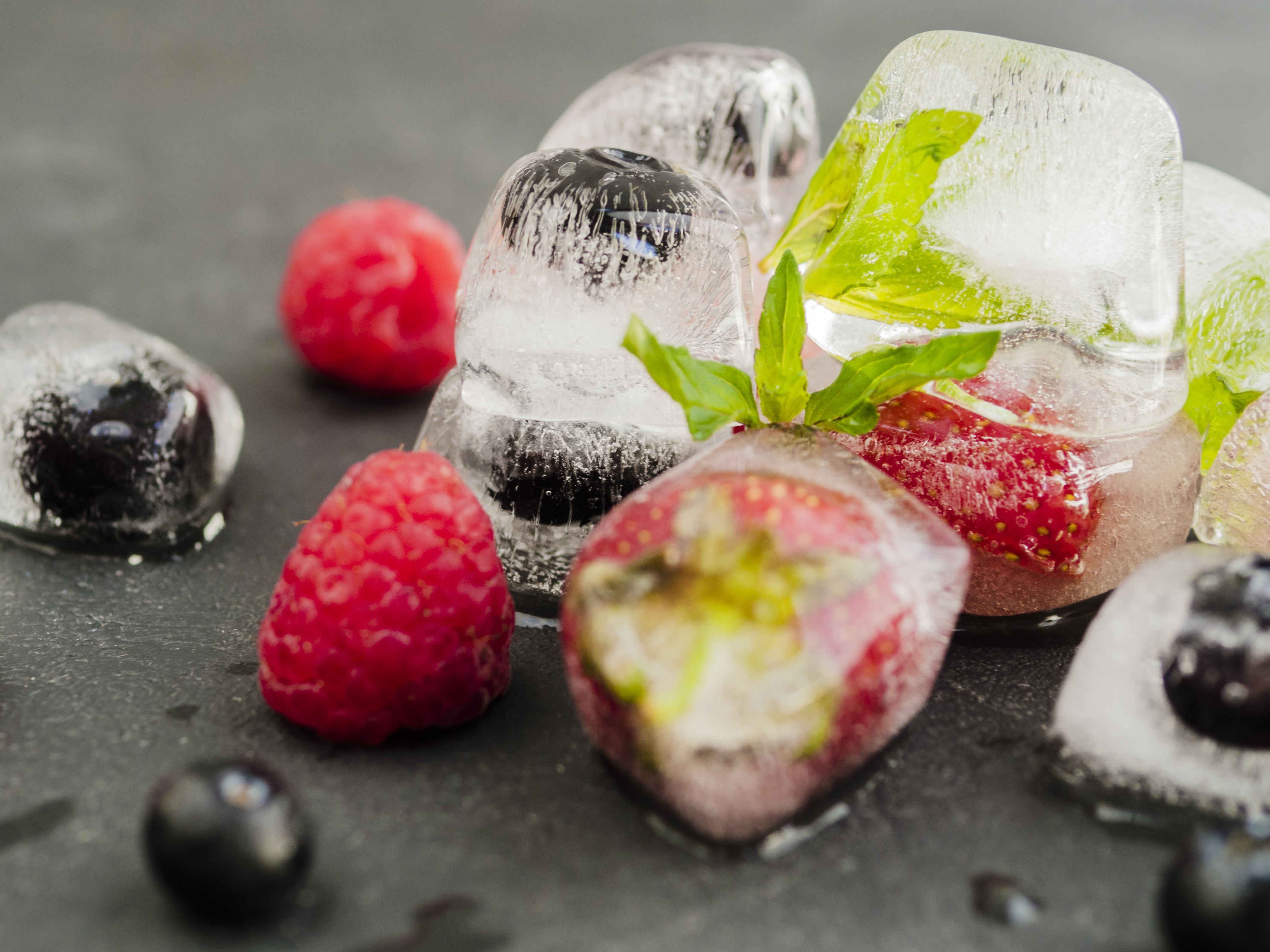 Ice Cubes with Berries